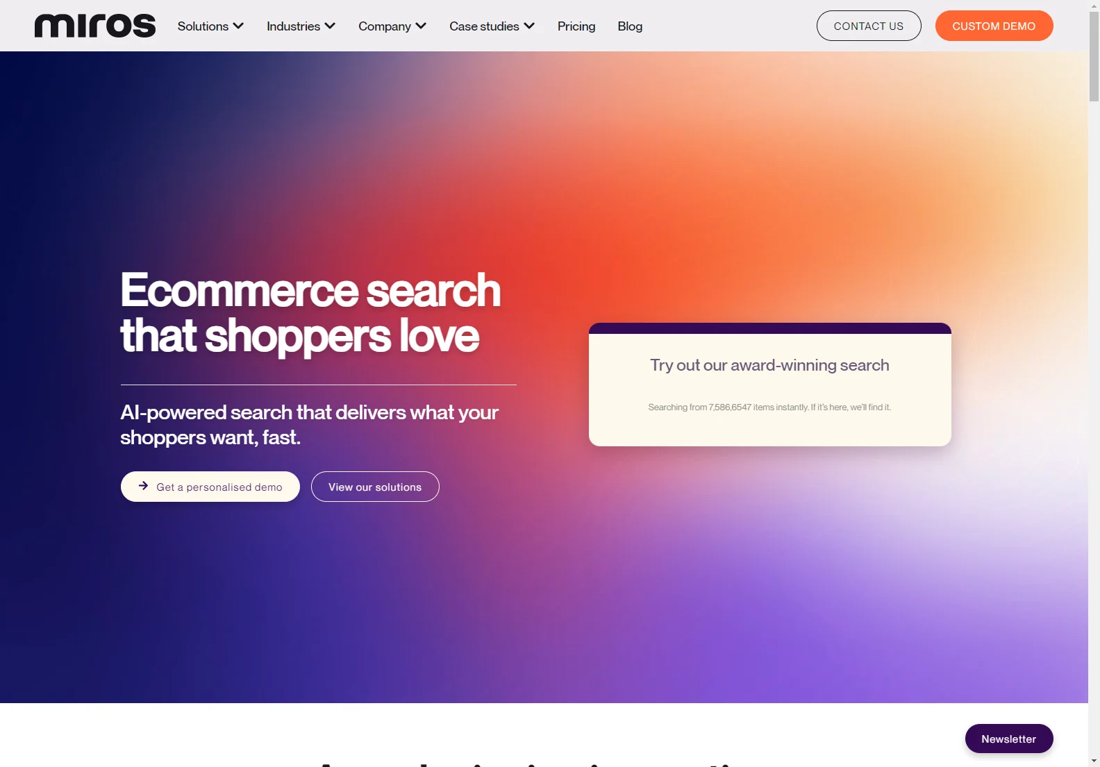 Miros: AI-Powered Ecommerce Search for Enhanced Customer Experience