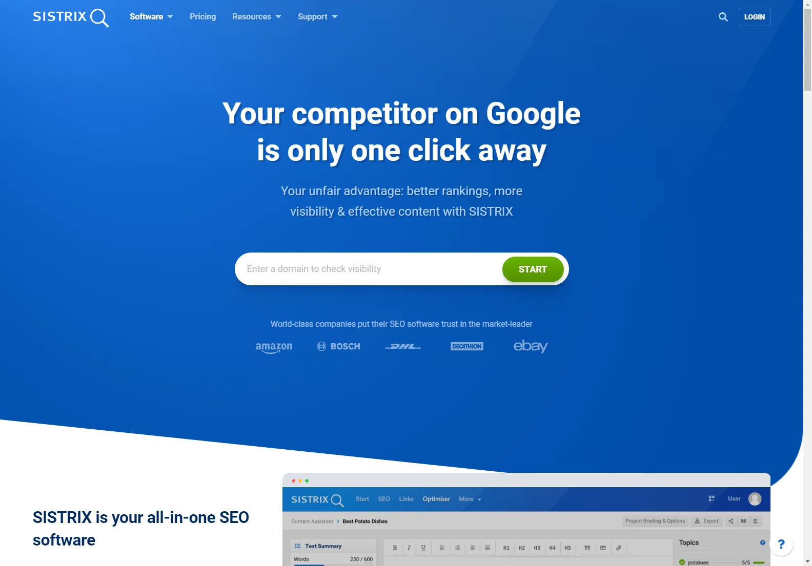 SISTRIX Toolbox: Powerful SEO Software for Improved Rankings and Visibility