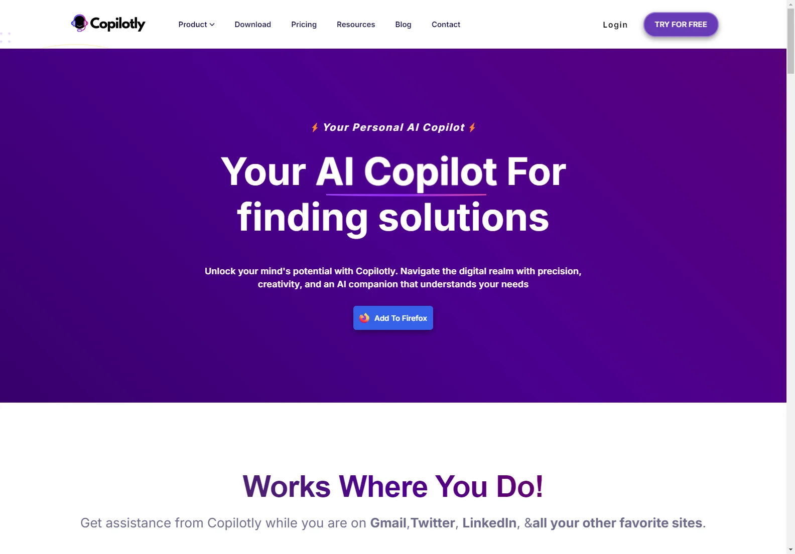 Copilotly: Your Personal AI Copilot for Enhanced Productivity and Creativity