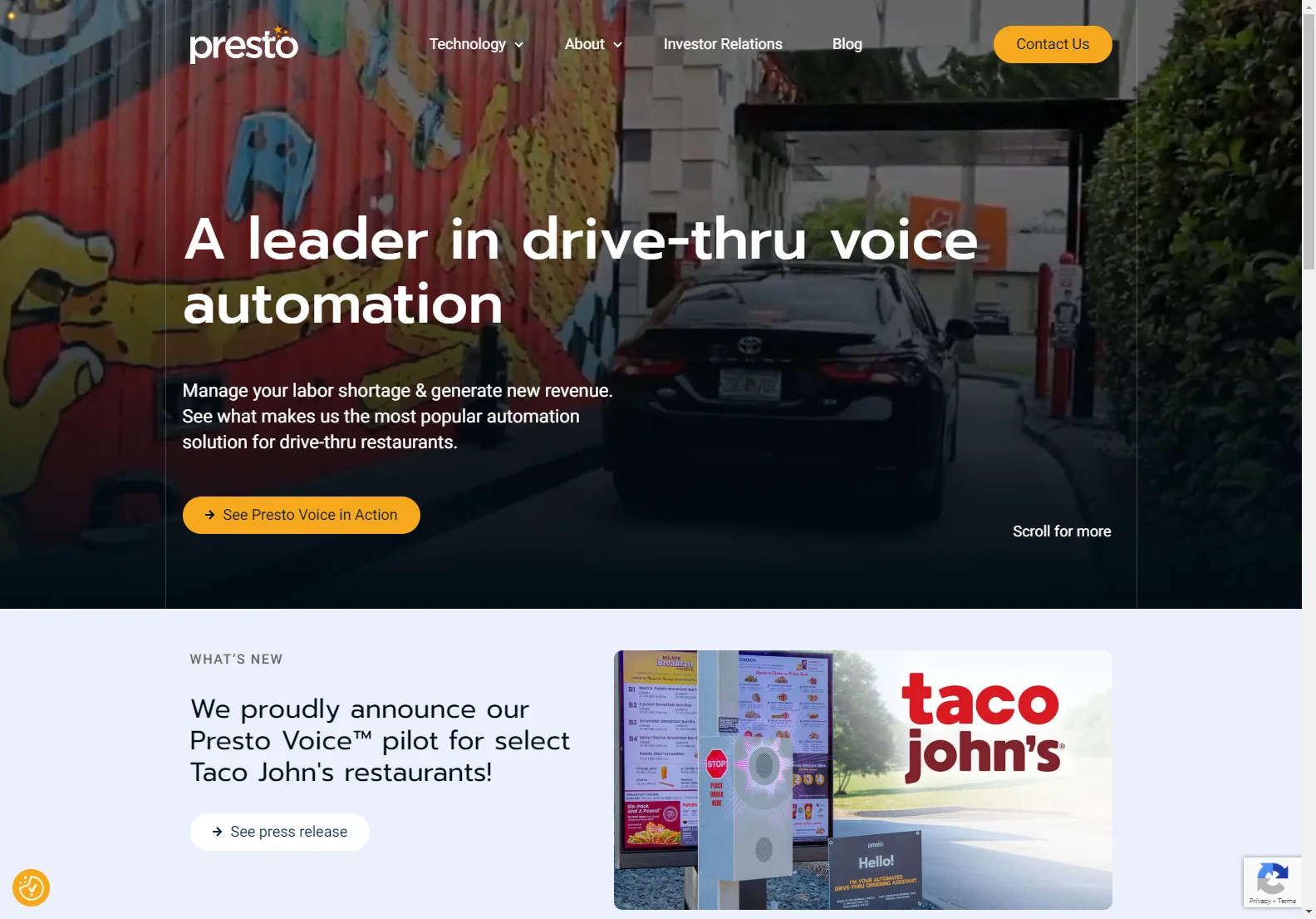 Presto: AI-Powered Drive-Thru Automation for Restaurants