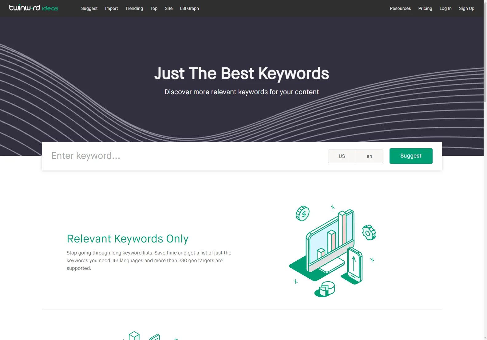 Twinword Ideas: Just the Best Keywords for Your Content