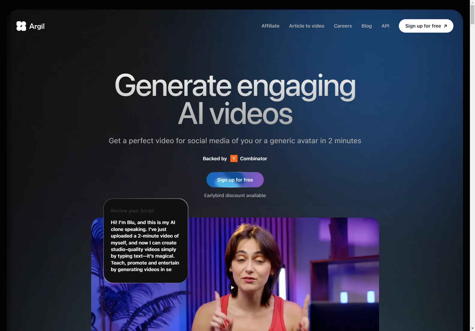 Argil: Generate Engaging AI Videos with Your AI Clone