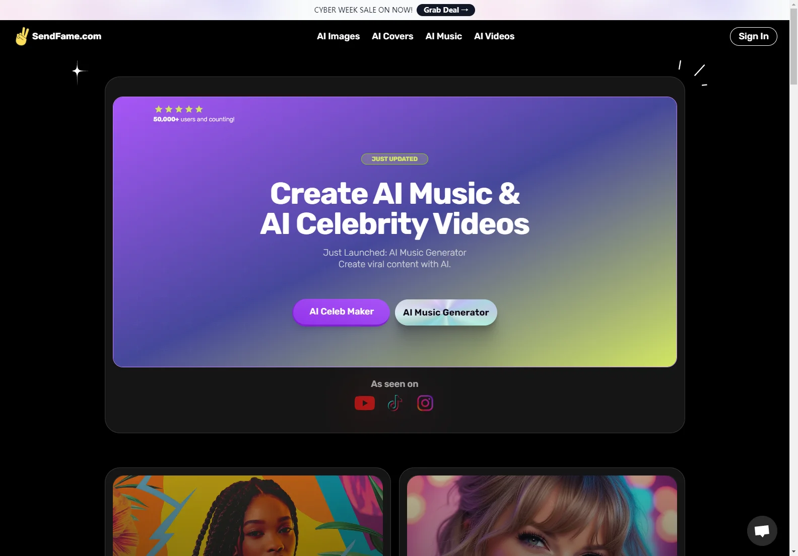 SendFame: AI Music Generator & AI Celebrity Video Messages