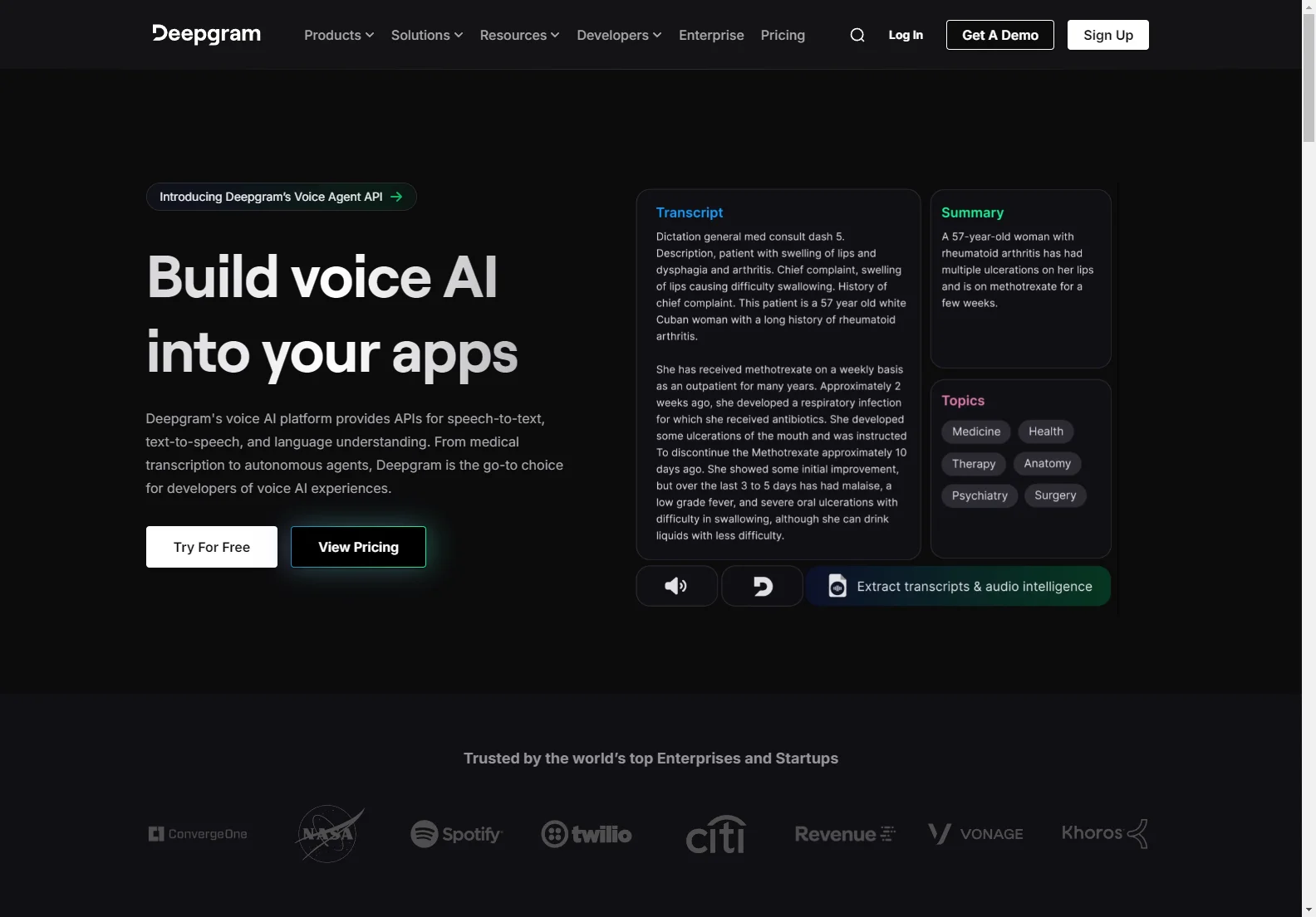 Deepgram Voice AI: High-Accuracy Speech-to-Text & Text-to-Speech APIs