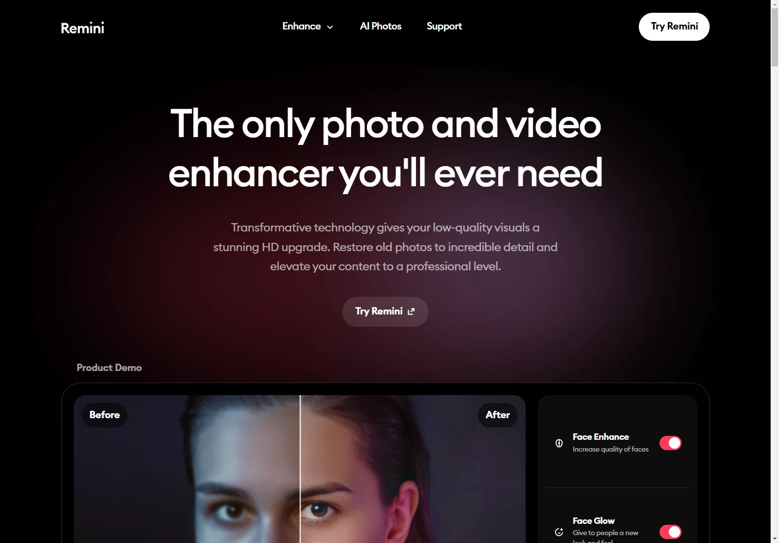 Remini: AI Photo & Video Enhancer - Restore & Upscale Your Visuals