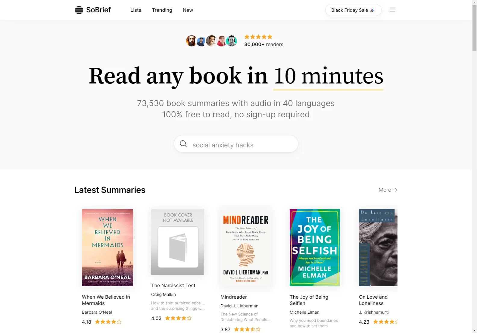 SoBrief: 73,530 Free Book Summaries with Audio, PDF & EPUB