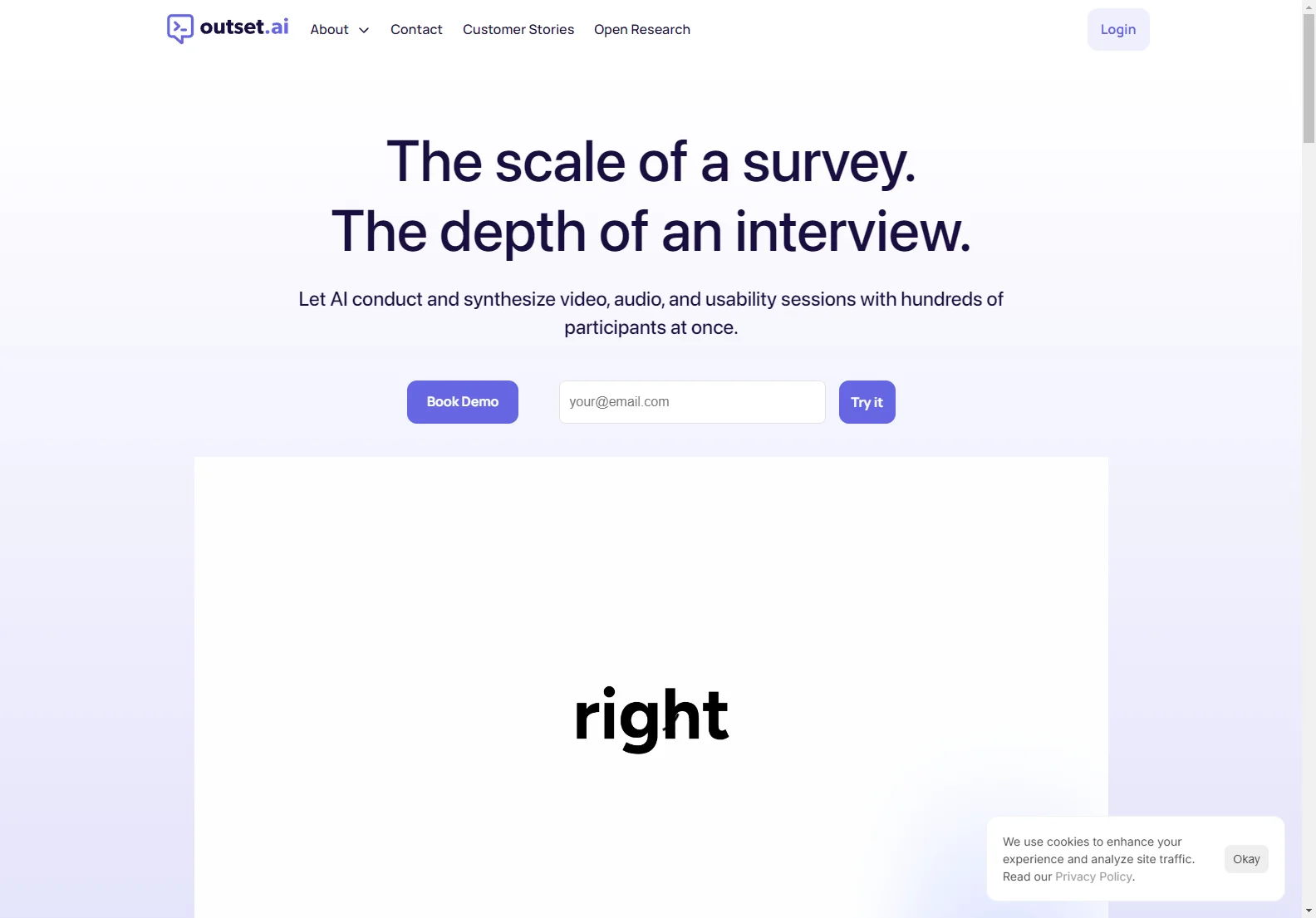 Outset: AI-Powered Research Platform for Scalable and In-Depth Insights