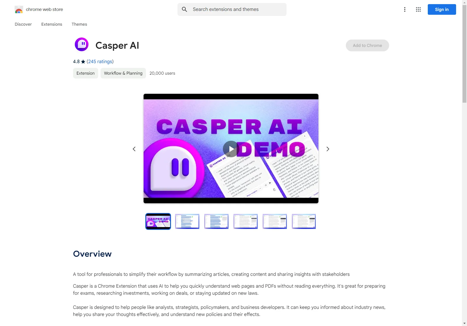 Casper AI: AI-Powered Chrome Extension for Efficient Workflow