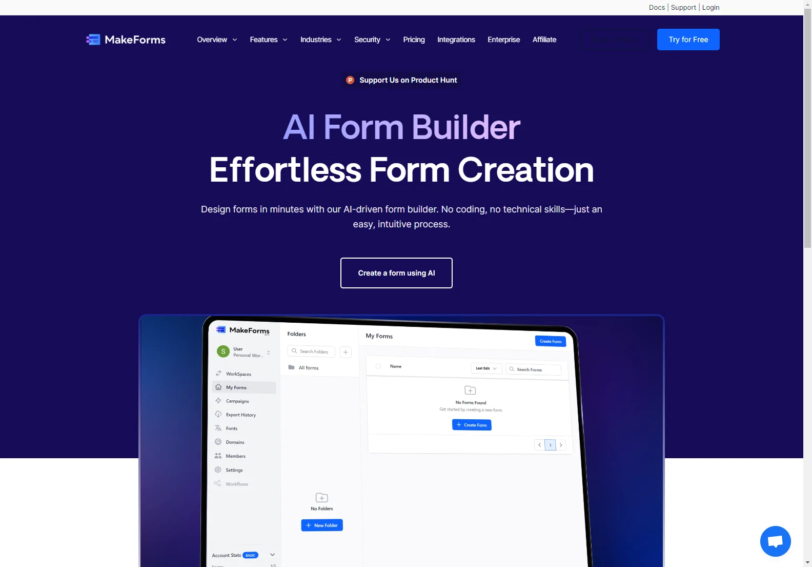 AI Form Builder: MakeForms - Effortless Online Form Creation