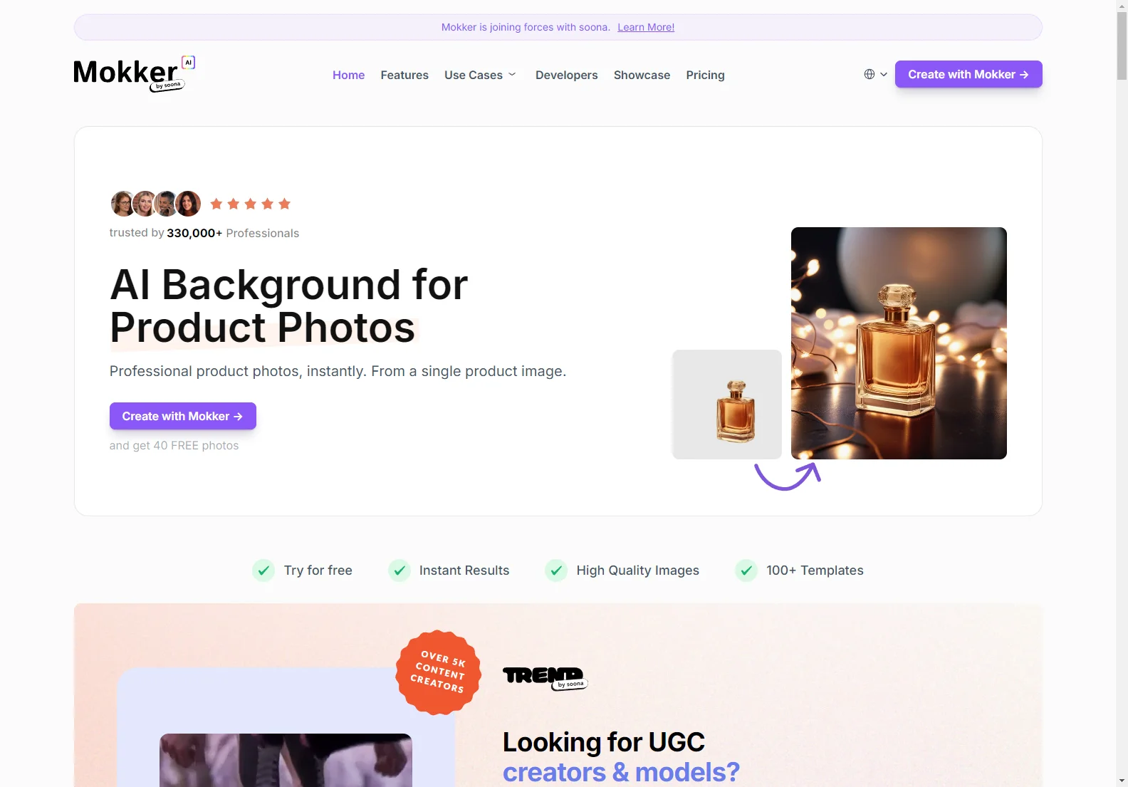 Mokker AI: Instant AI Product Photos for E-commerce Success