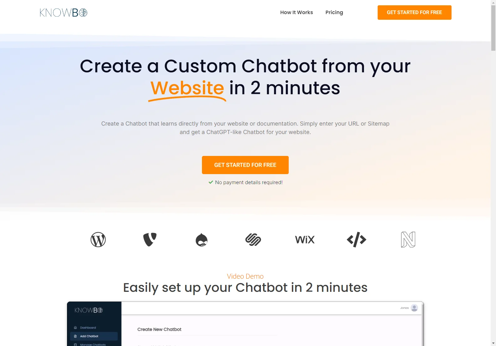 Knowbo: AI-Powered Chatbot for Websites - Improve Customer Service Instantly