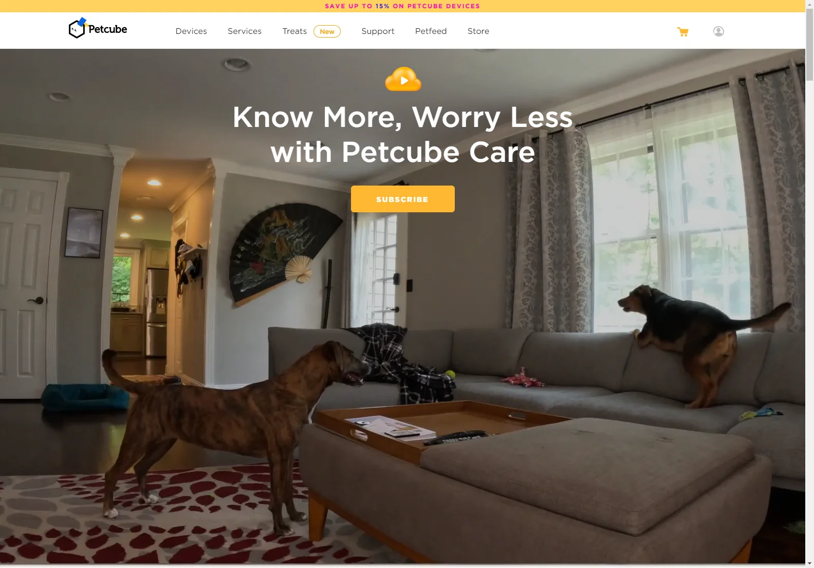 Petcube Care: Advanced Pet Monitoring & Home Security System