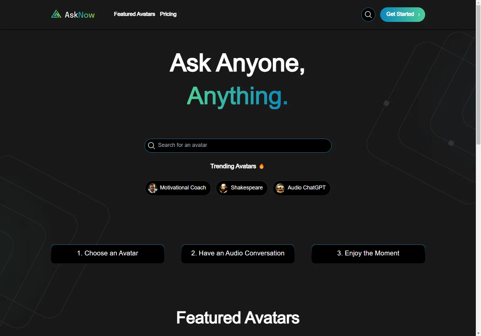 AskNow: Immersive AI Audio Conversations with Engaging Avatars