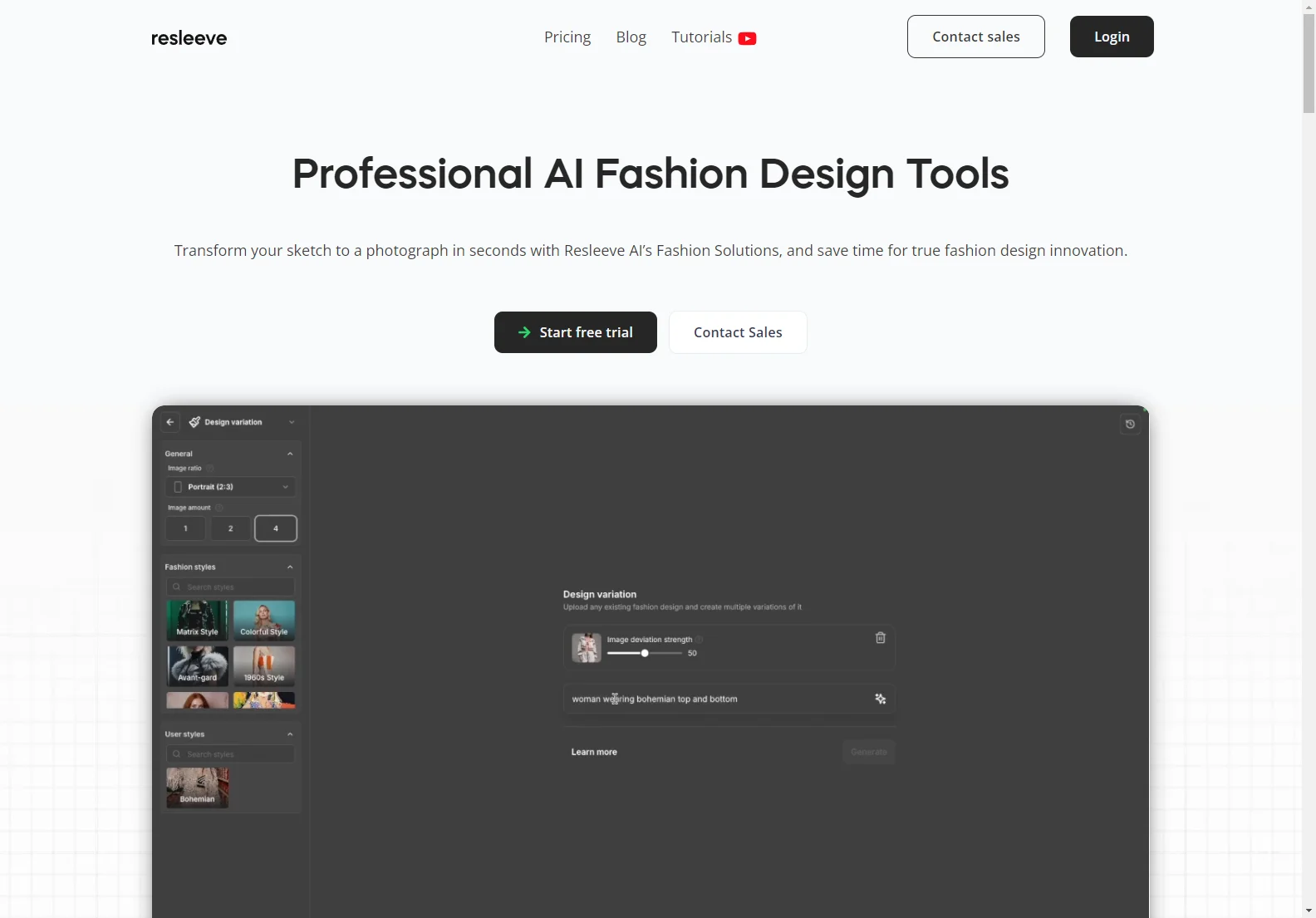 Resleeve AI: The Best AI Fashion Design Generator for Designers