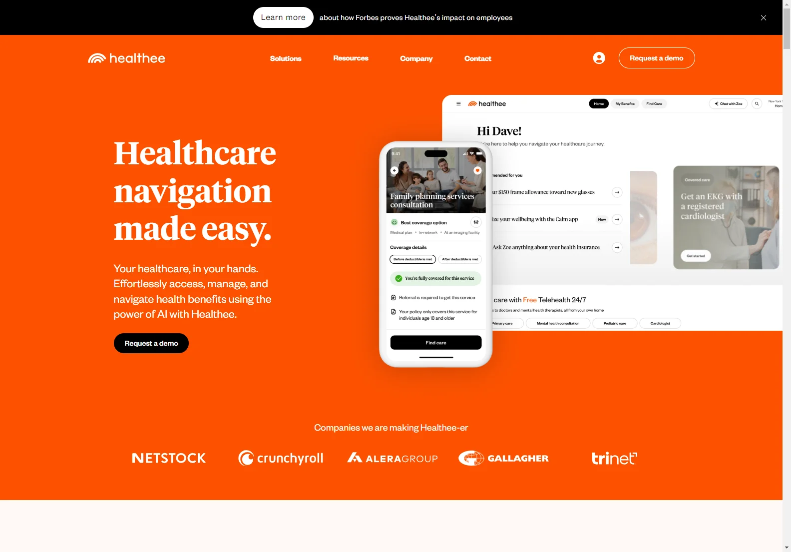 Healthee: AI-Powered Healthcare Navigation for Simplified Benefits Management