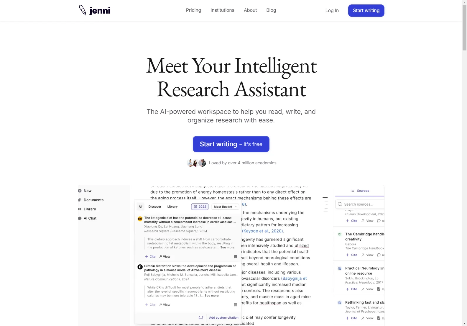 Jenni AI: Your Intelligent Research Assistant for Effortless Academic Writing