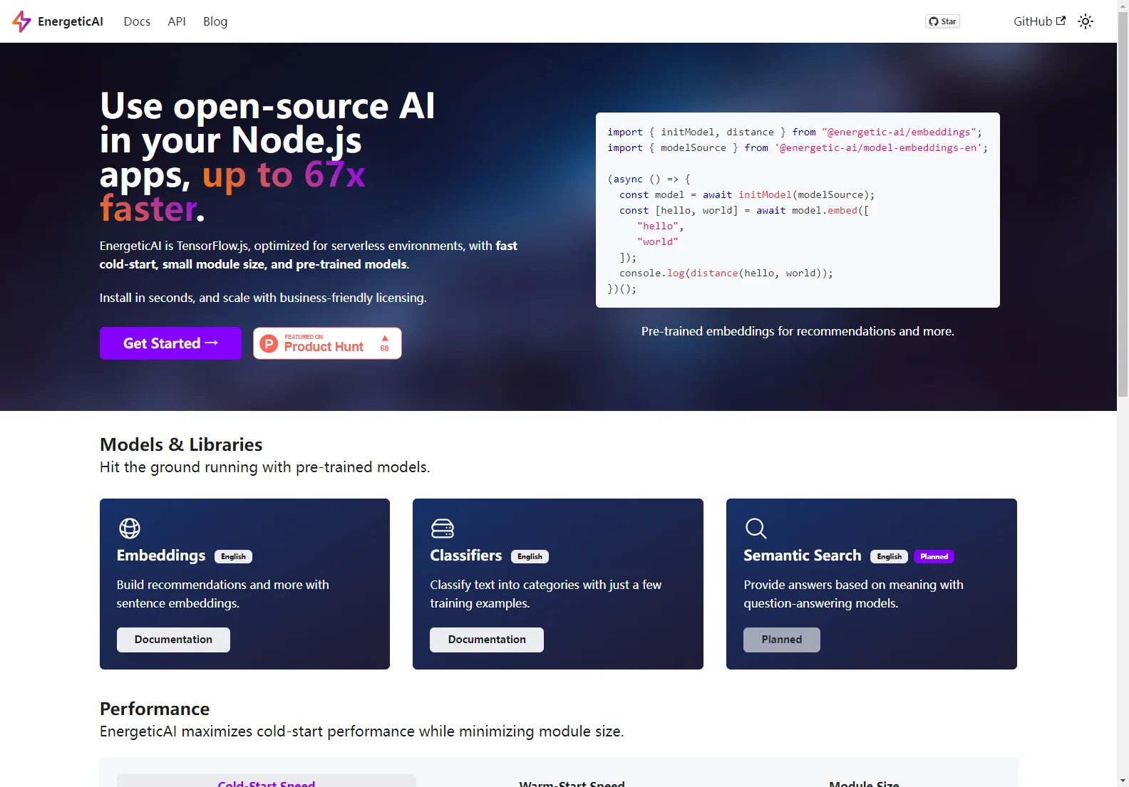 EnergeticAI: Open-Source AI for Node.js Apps - Up to 67x Faster