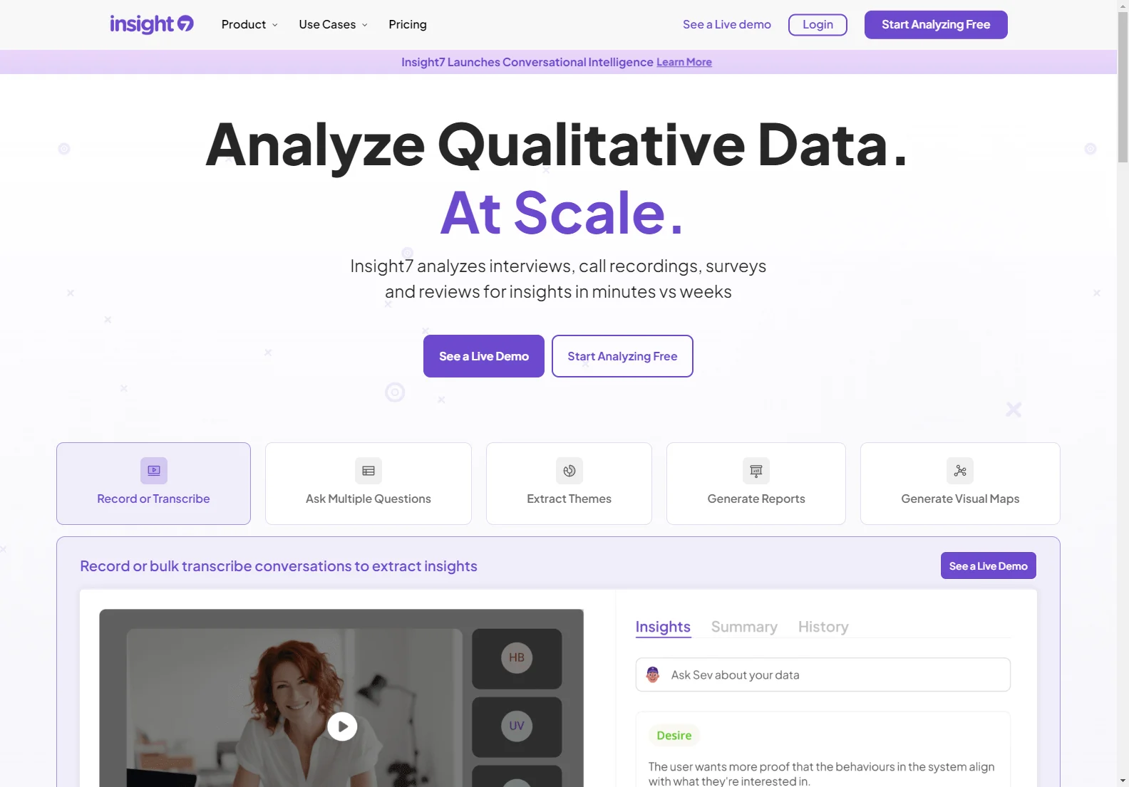 Insight7: AI-Powered Interview Analysis & Market Research Tool