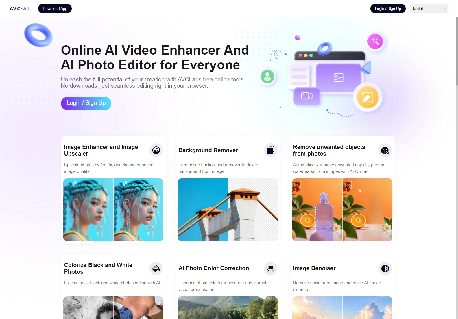 AVCLabs: Free Online AI Image & Video Enhancer