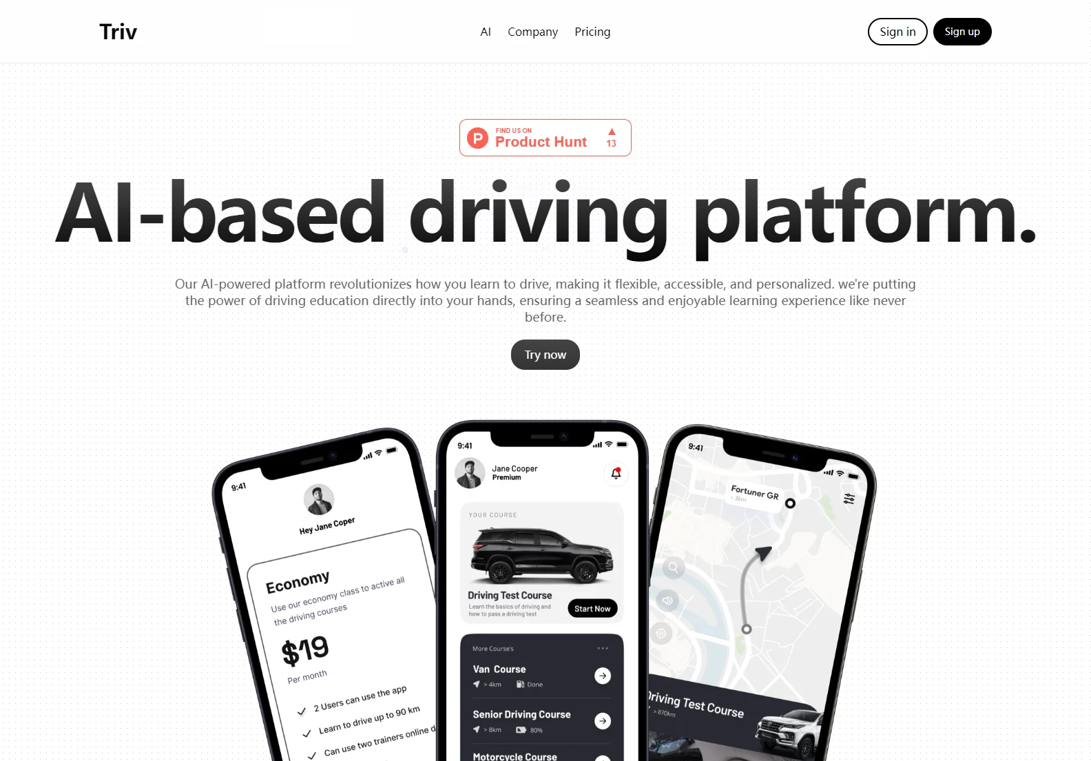 Triv 2.0: AI-Powered Driving Education Platform