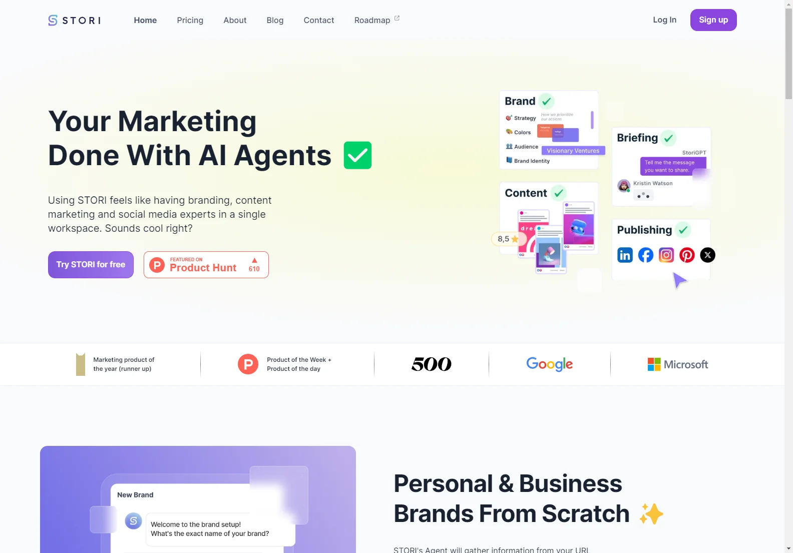 STORI 2.0: AI-Powered Branding and Content Marketing for Entrepreneurs