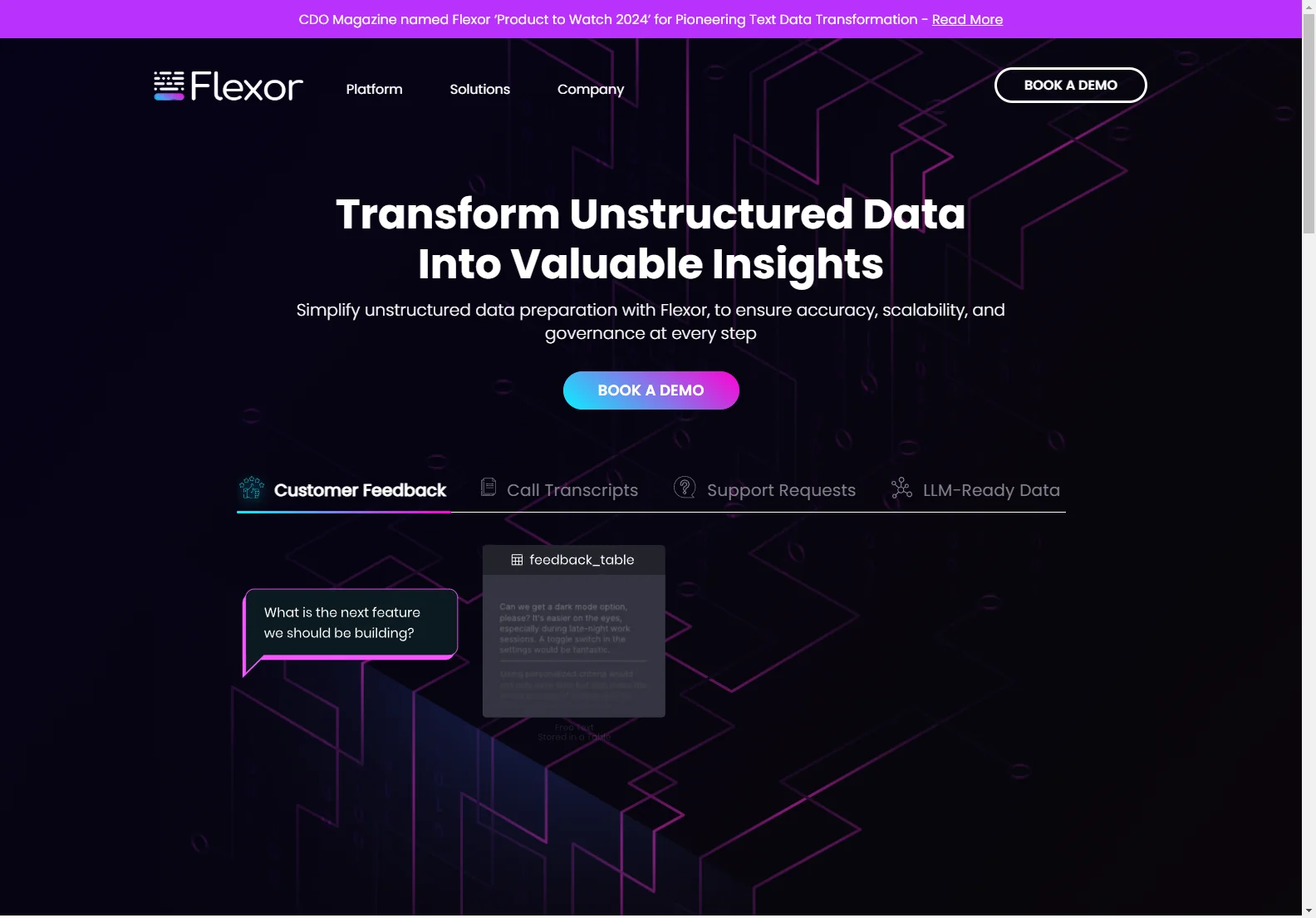 Flexor: Revolutionizing Unstructured Text Data Transformation