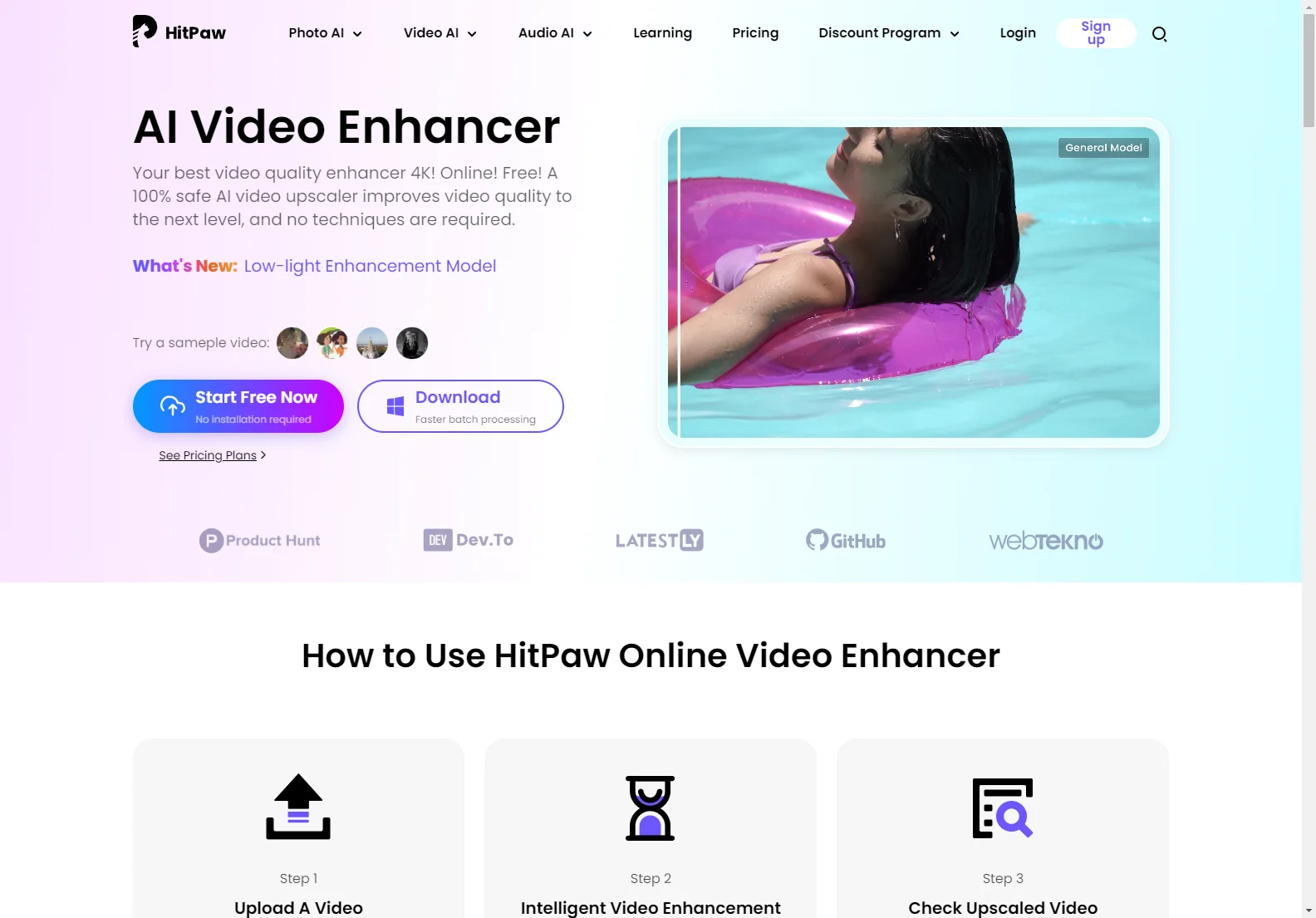 HitPaw Online Video Enhancer: Free AI 4K Video Upscaler