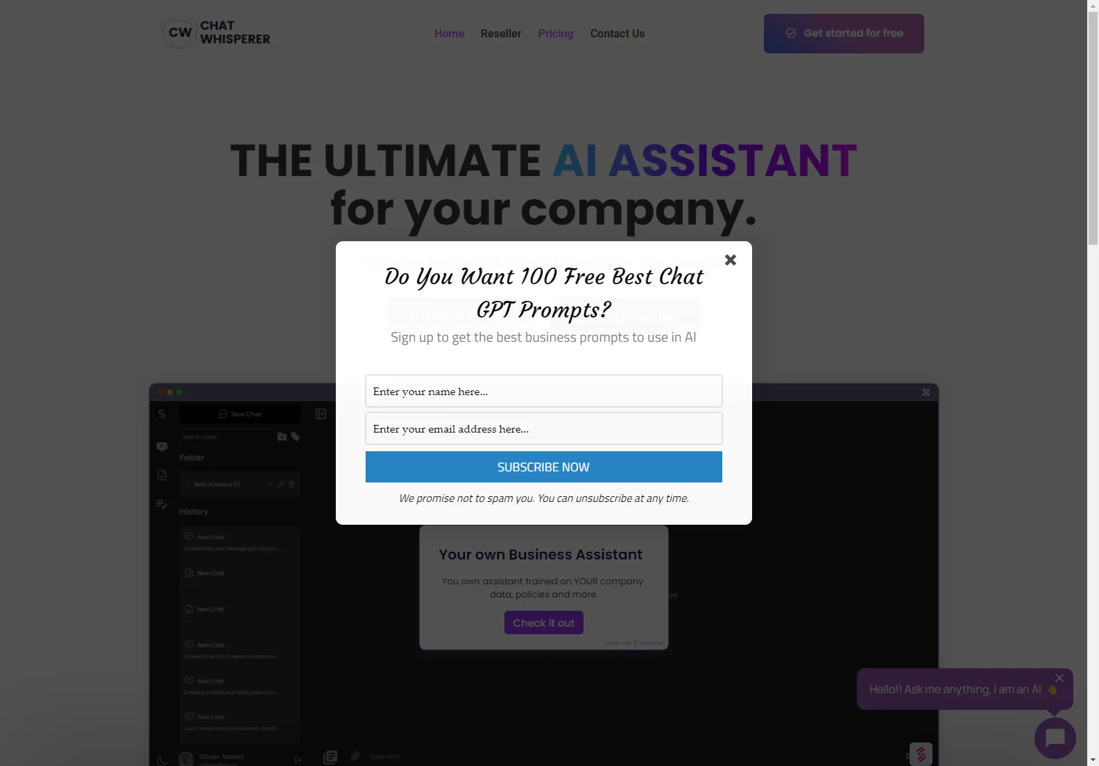 Chat Whisperer: Affordable AI Assistant for Business - Boost Sales & Customer Support