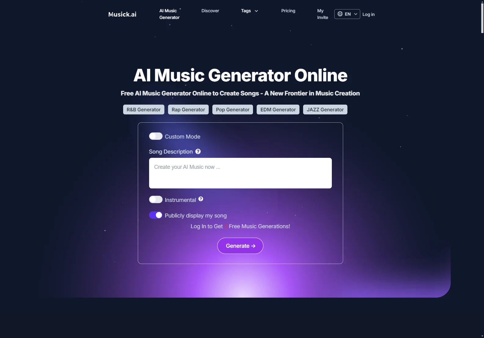 Musick.ai: Free AI Music Generator & AI Song Maker Online