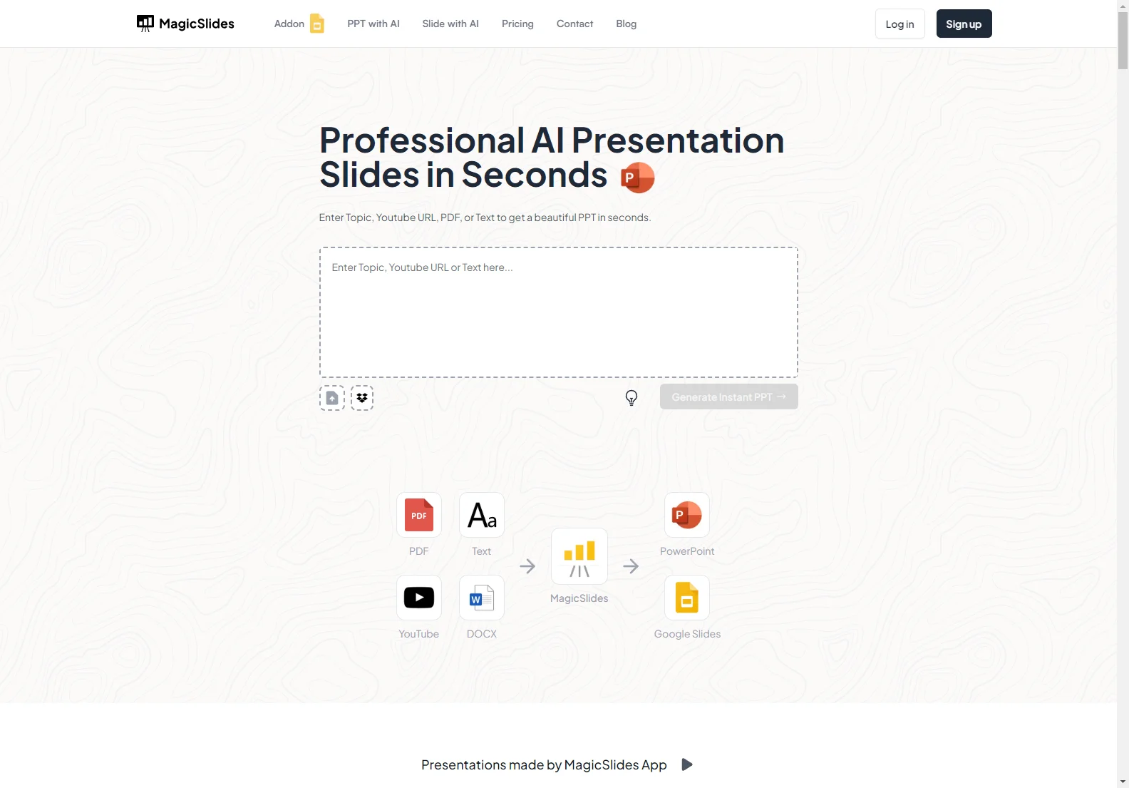 MagicSlides: AI Presentation Maker - Generate PPTs from Text, YouTube, PDF, & More