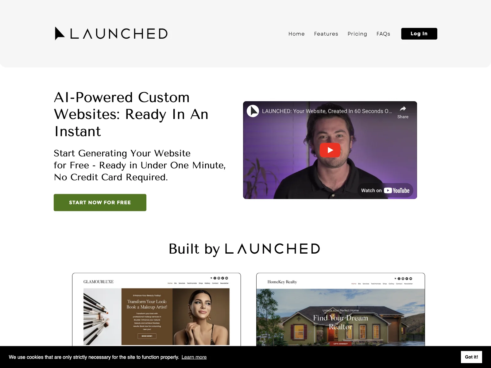 LaUNCHED - AI-Powered Websites Built in Minutes