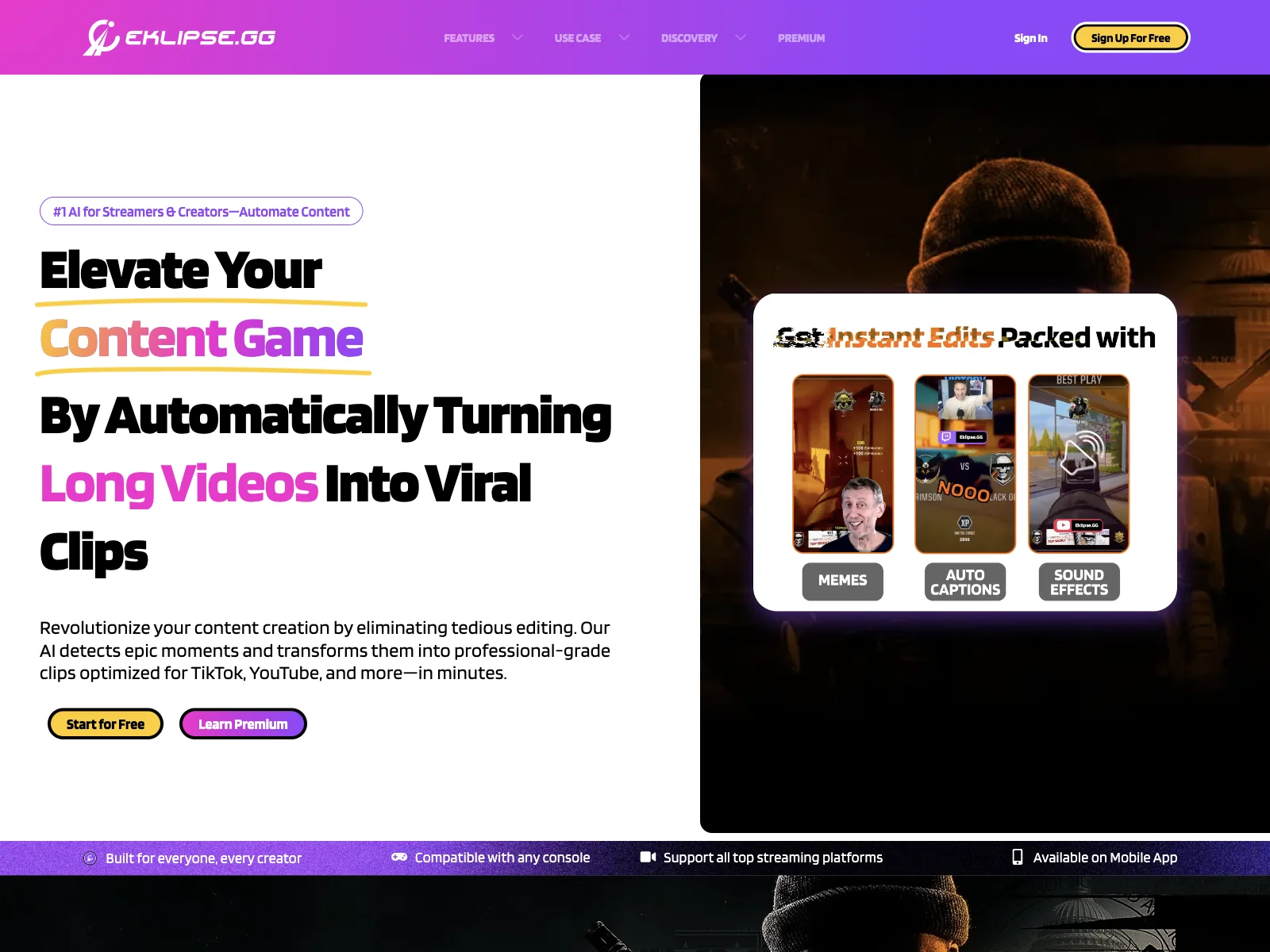 Eklipse: AI-Powered Tool for Streamers to Automate Viral Content Creation