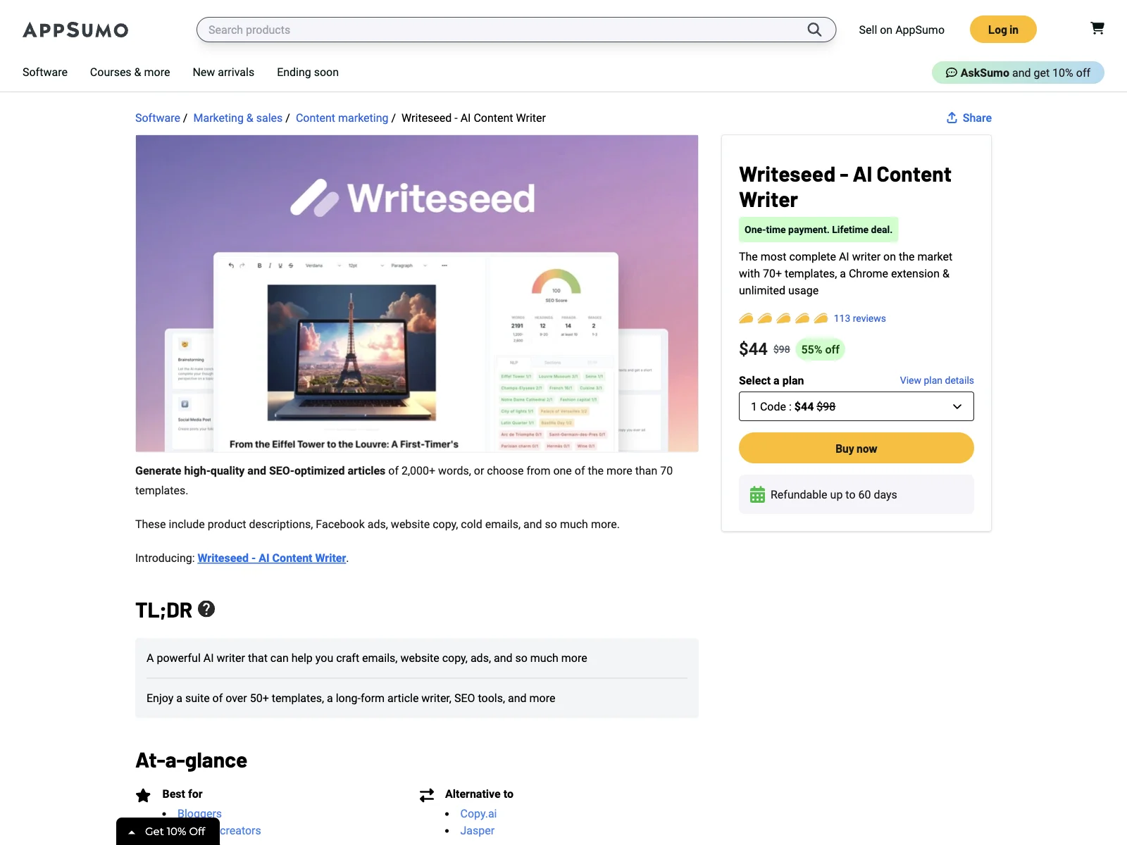 Writeseed - AI Content Writer: Generate SEO-Optimized Articles and Templates