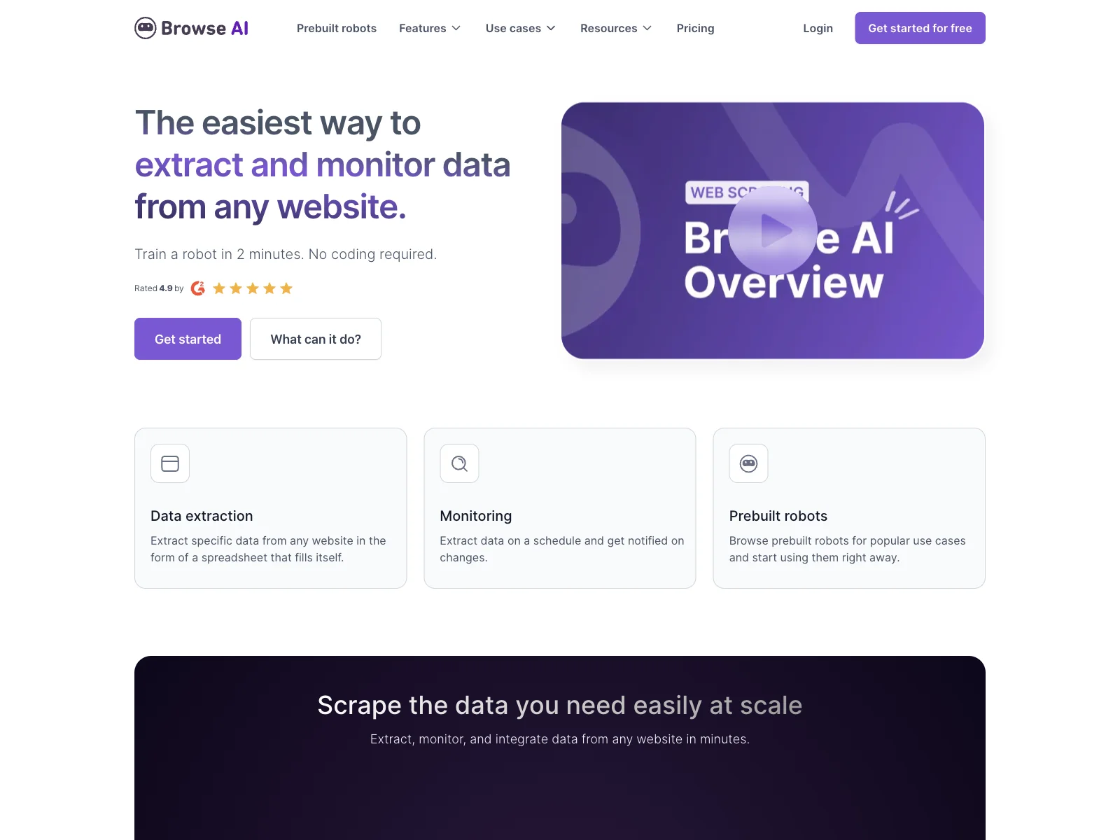 Scrape and Monitor Data from Any Website with No Code - Browse AI