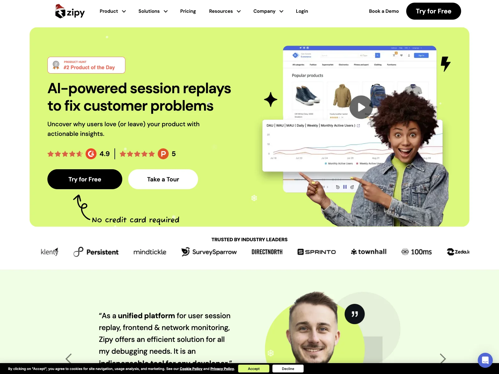 Zipy: AI Session Replays, Error Tracking & Analytics