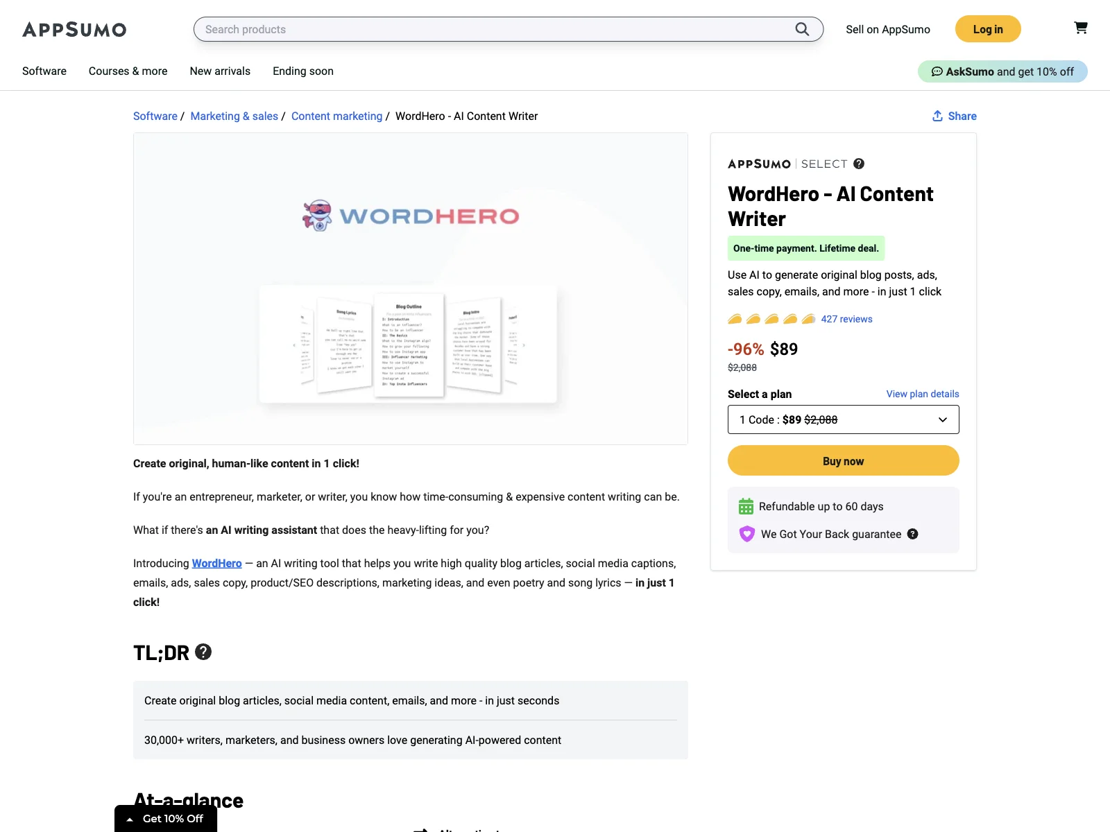 WordHero - AI Content Writer: Create High-Quality Content in One Click