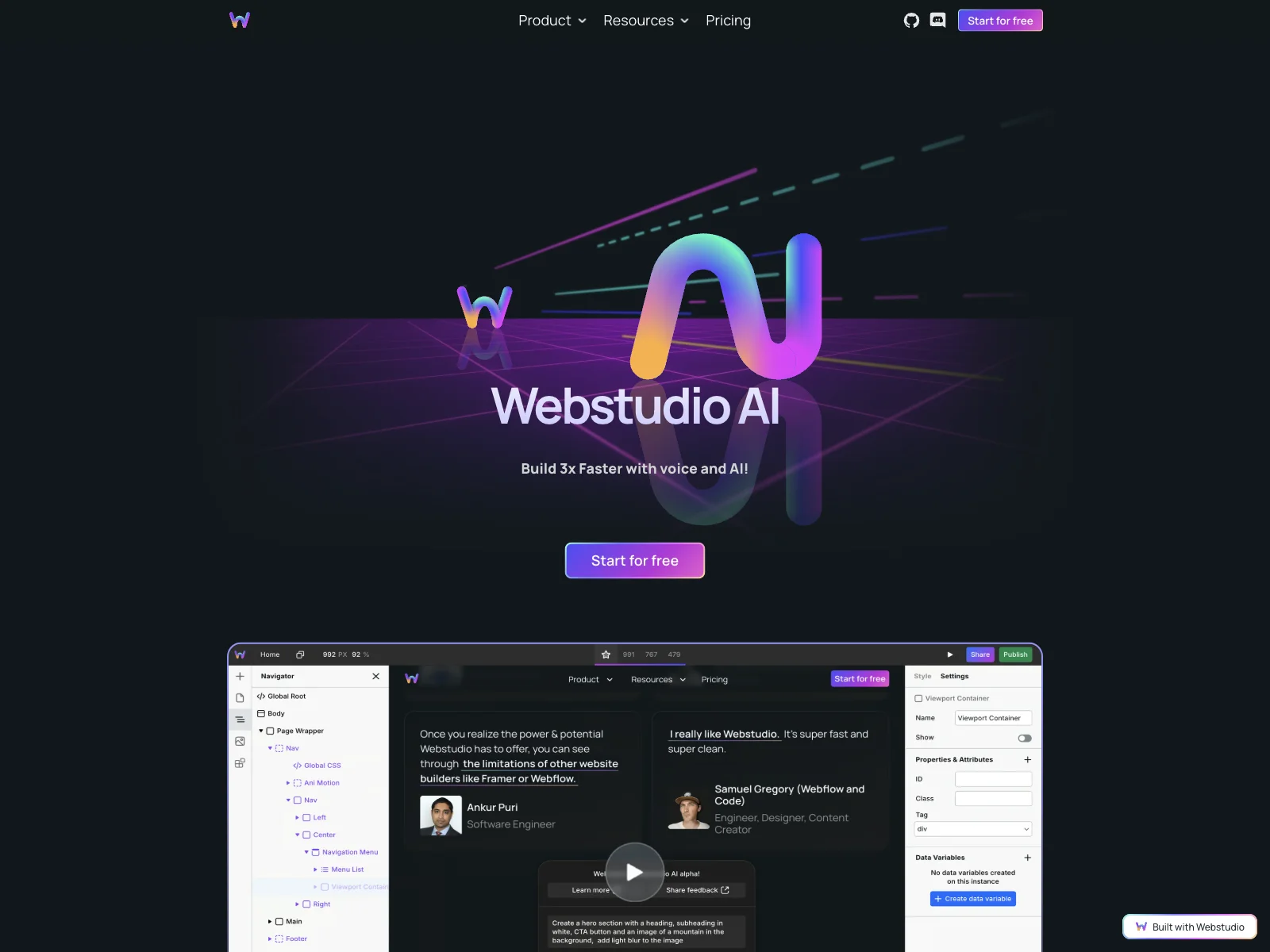 Webstudio AI — AI Website Builder for Pros