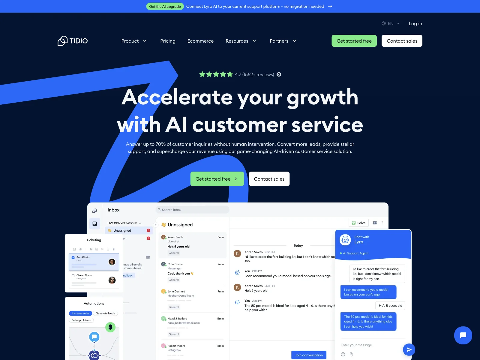 Accelerate Your Growth With #1 AI Customer Service | Tidio