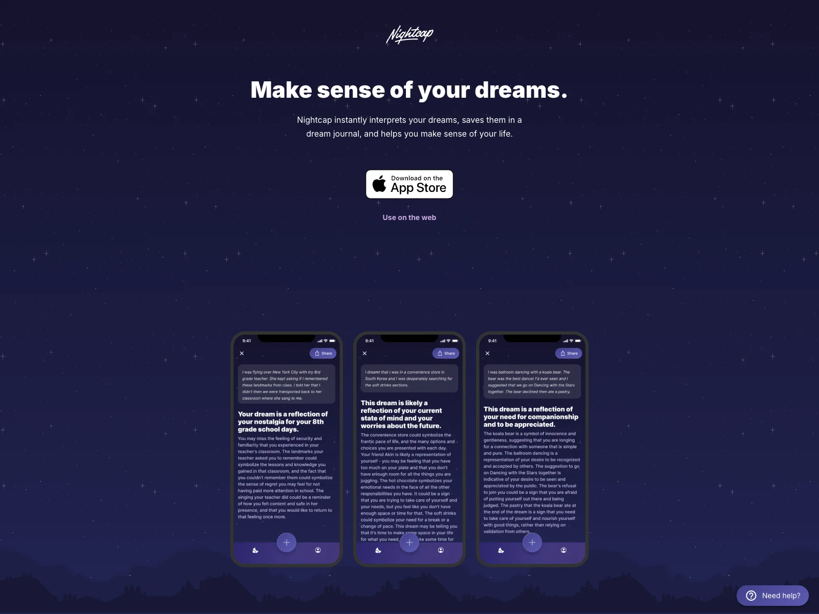 Nightcap: AI-Powered Dream Interpretation Tool