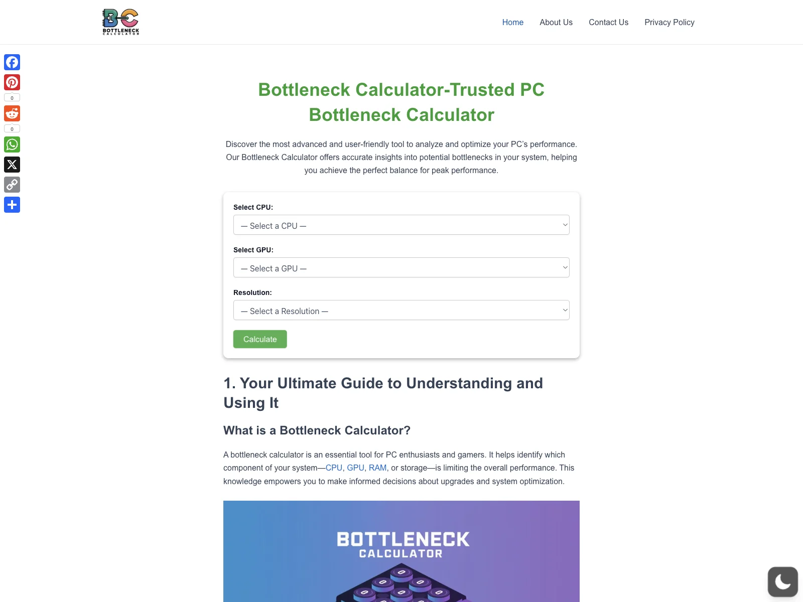 Optimize Your PC Performance with the Bottleneck Calculator