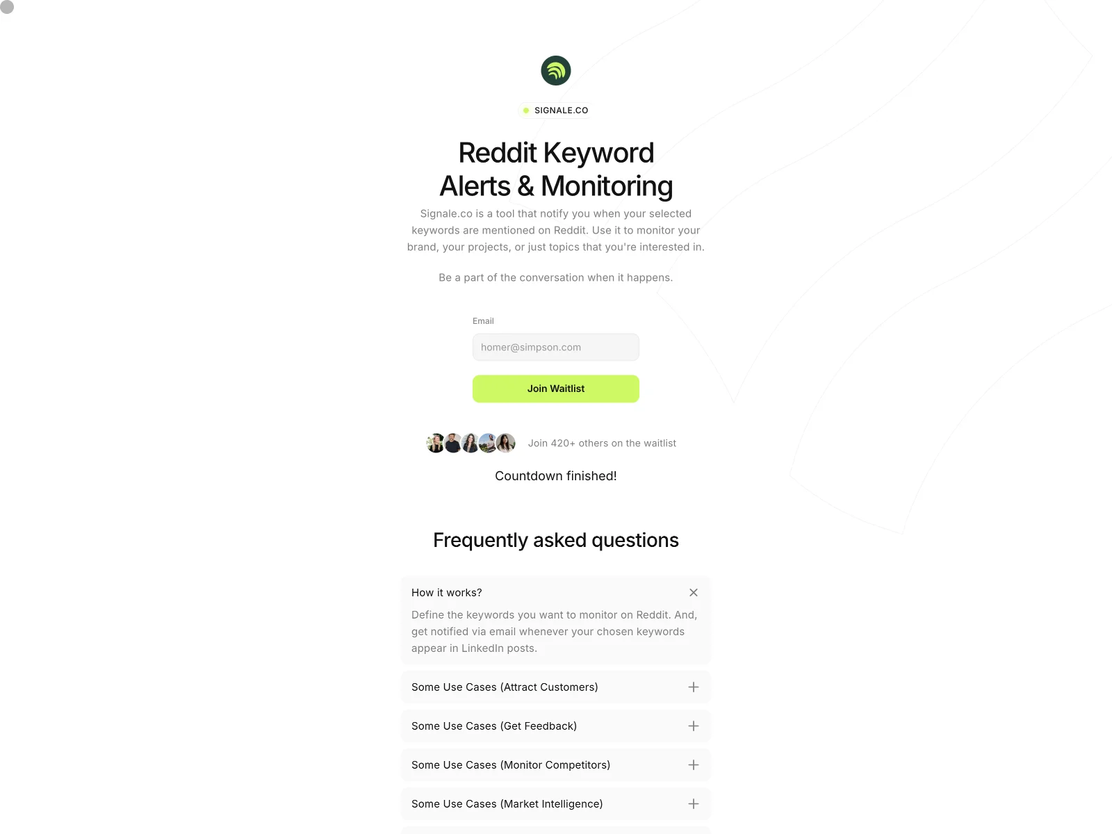 Signale.co: Stay Informed with Reddit Keyword Alerts