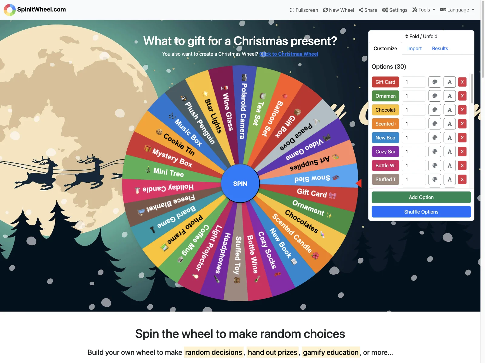 Spin It Wheel – Let Fate Decide a Random Choice!