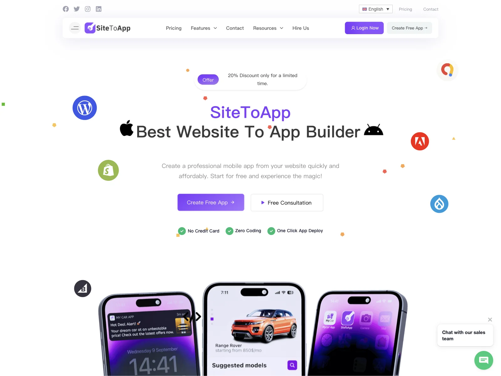 SiteToApp: Convert Your Website to a Mobile App in 1 Minute, No Coding Required