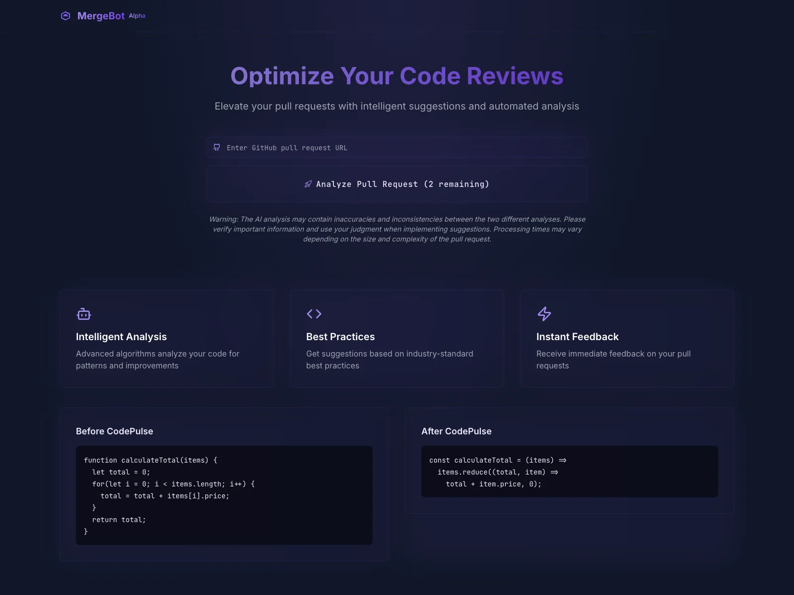 MergeBot Alpha: Streamline Your Code Reviews with Intelligent Suggestions