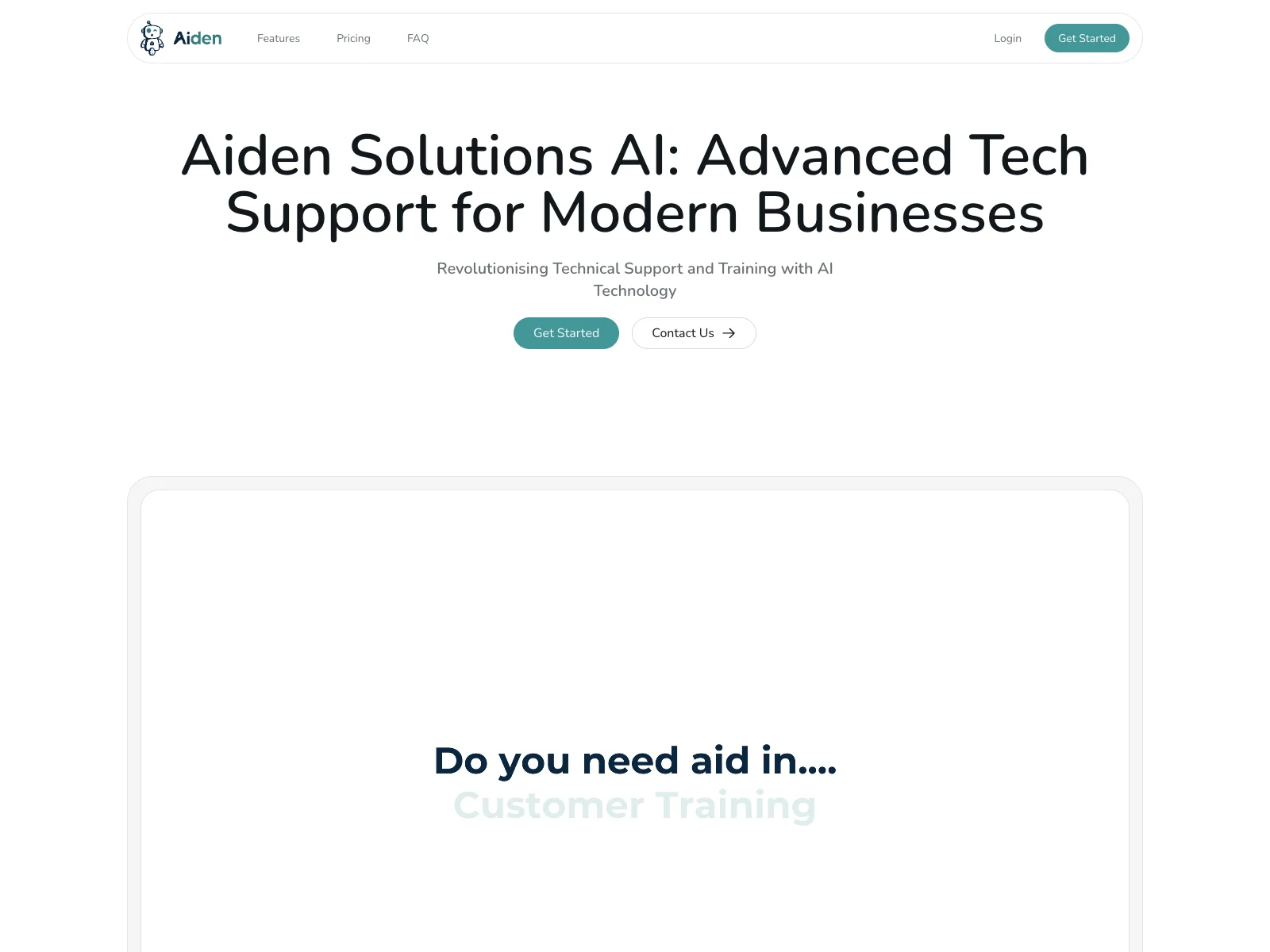 Aiden Solutions AI: Revolutionizing Technical Support and Training with Advanced AI Technology