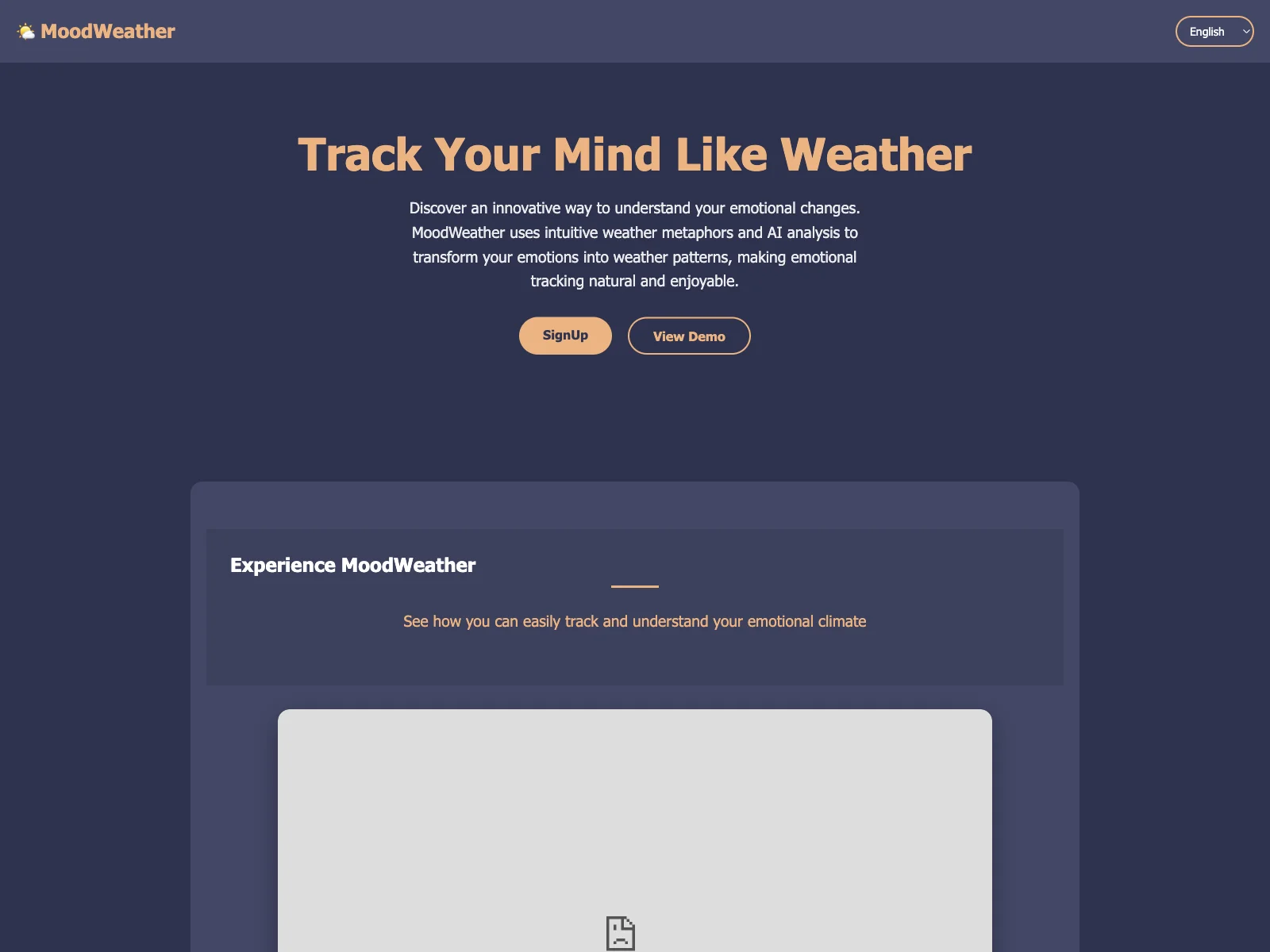 MoodWeather - Track Your Emotional Climate with AI-Powered Insights