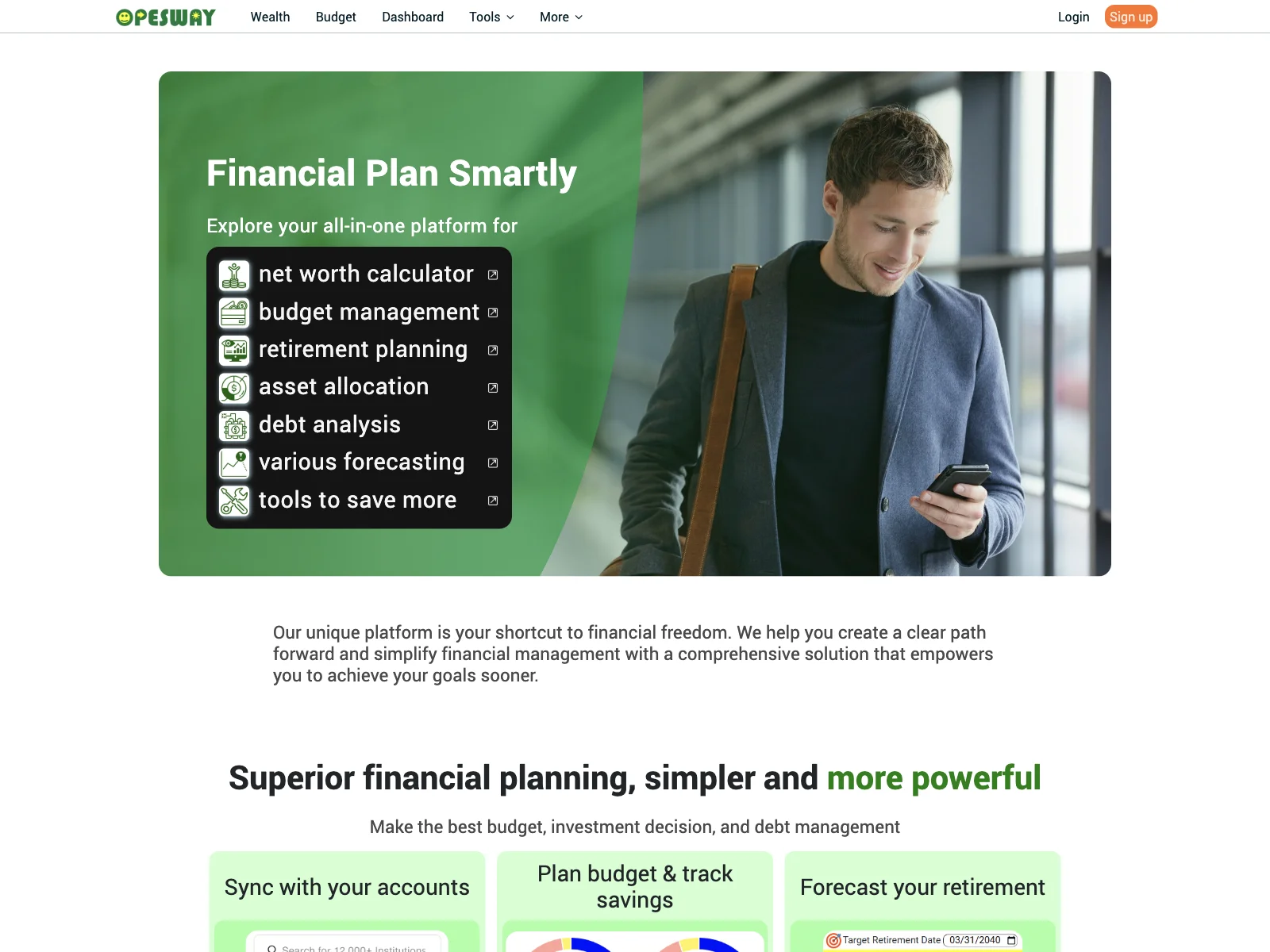 Opesway: AI-Powered Financial Management for Budgeting & Retirement Planning