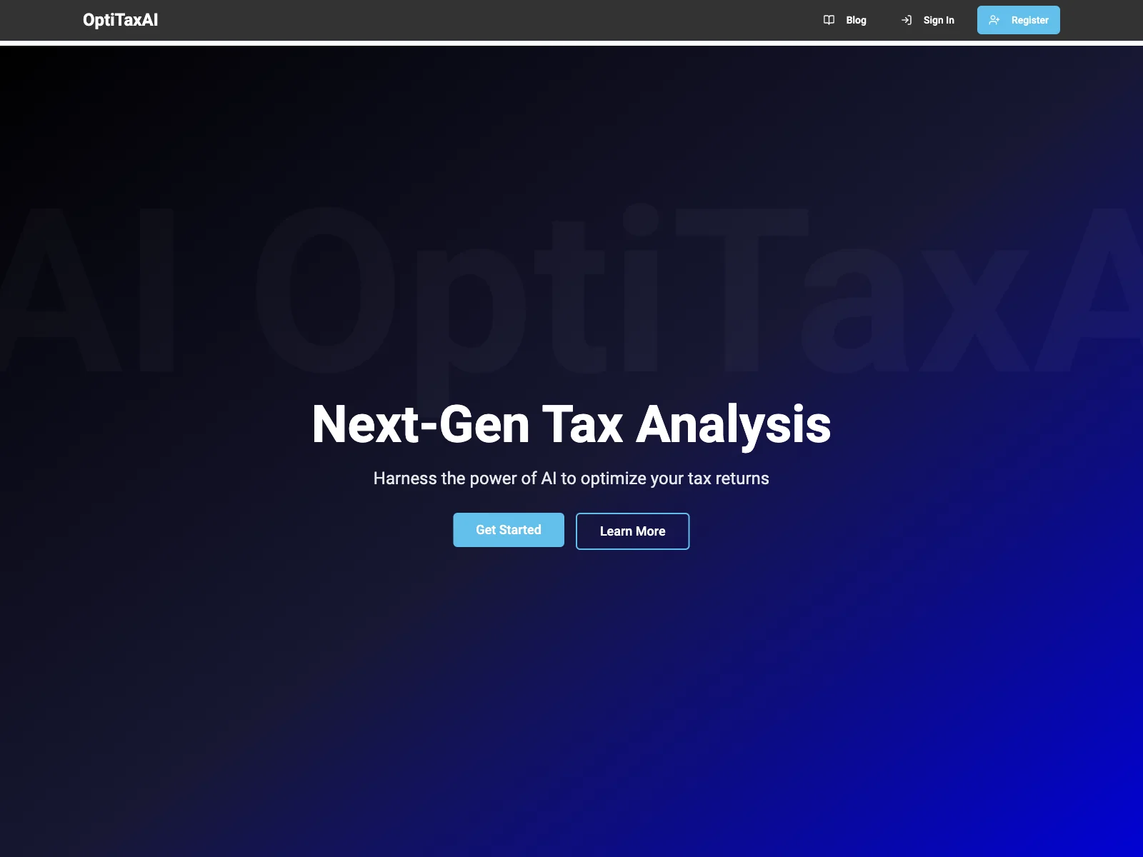 OptiTaxAI - Revolutionizing Tax Analysis with AI