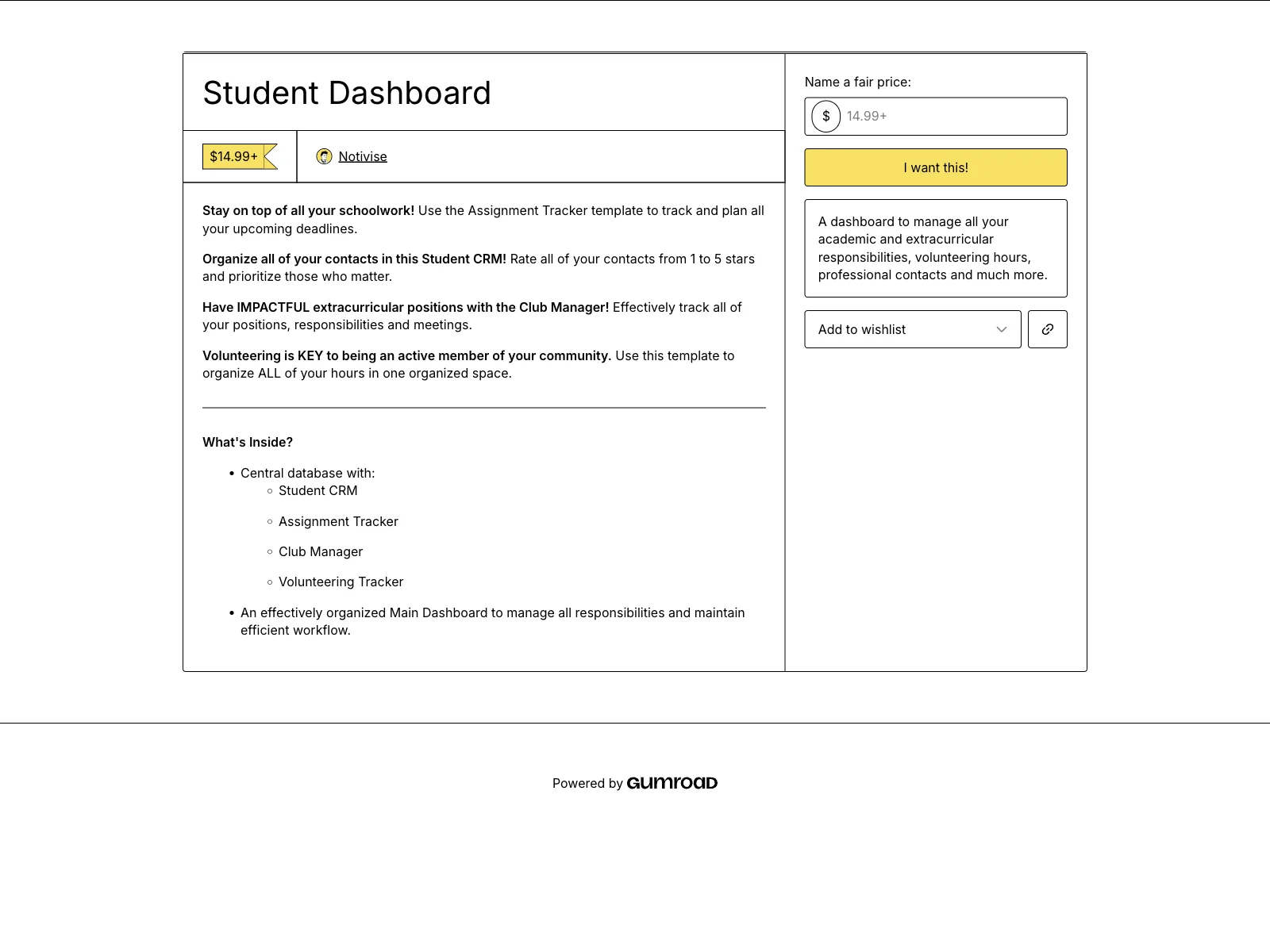 Student Dashboard: Manage Academic & Extracurricular Tasks