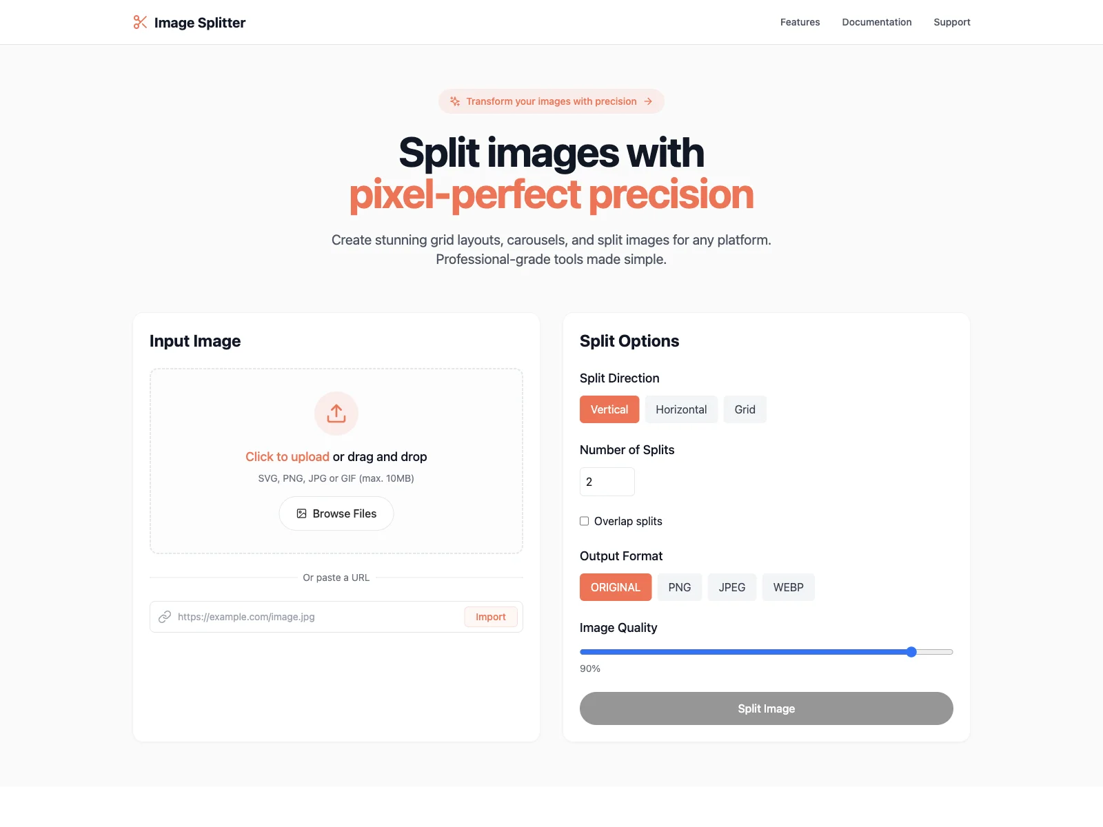 Image Splitter: Precision Image Splitting for Any Platform